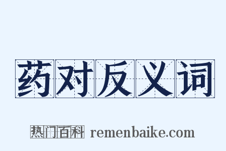 药对反义词是什么意思的图片